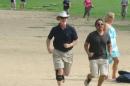 Bob and Greg run the track at the home of the Olympics Greece